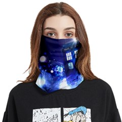 Tardis Background Space Face Covering Bandana (two Sides)