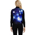 Tardis Background Space Women s Short Button Up Puffer Vest View2