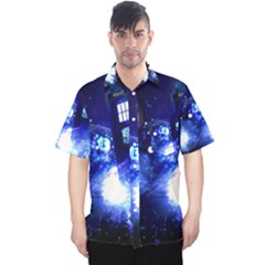 Tardis Background Space Men s Hawaii Shirt