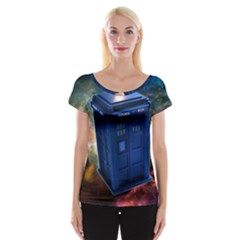 The Police Box Tardis Time Travel Device Used Doctor Who Cap Sleeve Top by Jancukart