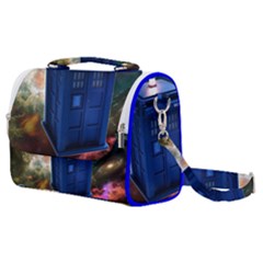 The Police Box Tardis Time Travel Device Used Doctor Who Satchel Shoulder Bag by Jancukart