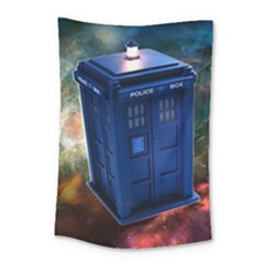 The Police Box Tardis Time Travel Device Used Doctor Who Small Tapestry by Jancukart