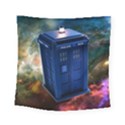 The Police Box Tardis Time Travel Device Used Doctor Who Square Tapestry (Small) View1