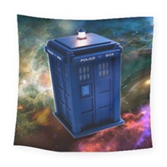 The Police Box Tardis Time Travel Device Used Doctor Who Square Tapestry (large) by Jancukart