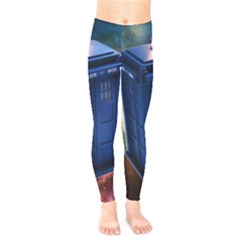 The Police Box Tardis Time Travel Device Used Doctor Who Kids  Leggings