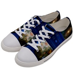 The Police Box Tardis Time Travel Device Used Doctor Who Men s Low Top Canvas Sneakers by Jancukart