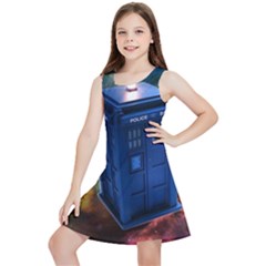 The Police Box Tardis Time Travel Device Used Doctor Who Kids  Lightweight Sleeveless Dress by Jancukart