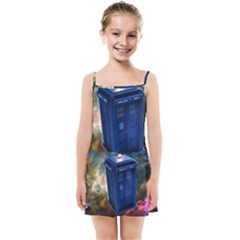 The Police Box Tardis Time Travel Device Used Doctor Who Kids  Summer Sun Dress by Jancukart