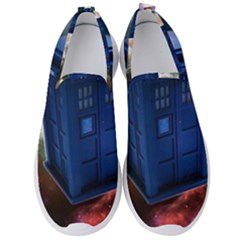 The Police Box Tardis Time Travel Device Used Doctor Who Men s Slip On Sneakers by Jancukart