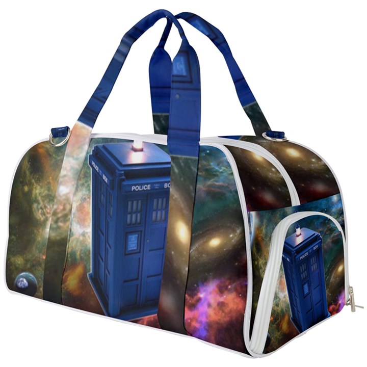 The Police Box Tardis Time Travel Device Used Doctor Who Burner Gym Duffel Bag