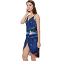 The Police Box Tardis Time Travel Device Used Doctor Who Wrap Frill Dress View2