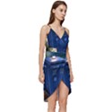 The Police Box Tardis Time Travel Device Used Doctor Who Wrap Frill Dress View3