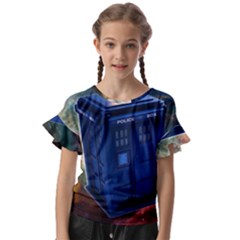 The Police Box Tardis Time Travel Device Used Doctor Who Kids  Cut Out Flutter Sleeves