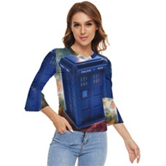 The Police Box Tardis Time Travel Device Used Doctor Who Bell Sleeve Top