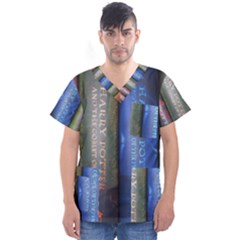 Vintage Collection Book Men s V-neck Scrub Top