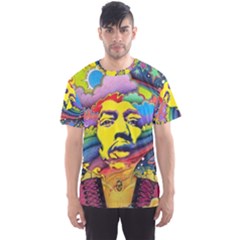 Psychedelic Rock Jimi Hendrix Men s Sport Mesh Tee