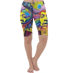 Psychedelic Rock Jimi Hendrix Cropped Leggings 