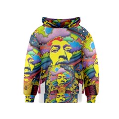 Psychedelic Rock Jimi Hendrix Kids  Pullover Hoodie by Jancukart