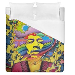 Psychedelic Rock Jimi Hendrix Duvet Cover (queen Size)