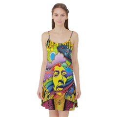 Psychedelic Rock Jimi Hendrix Satin Night Slip