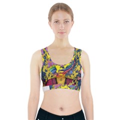 Psychedelic Rock Jimi Hendrix Sports Bra With Pocket