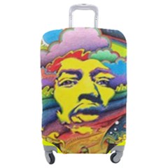 Psychedelic Rock Jimi Hendrix Luggage Cover (medium) by Jancukart