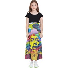 Psychedelic Rock Jimi Hendrix Kids  Flared Maxi Skirt