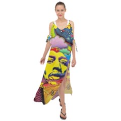 Psychedelic Rock Jimi Hendrix Maxi Chiffon Cover Up Dress