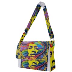 Psychedelic Rock Jimi Hendrix Full Print Messenger Bag (s)