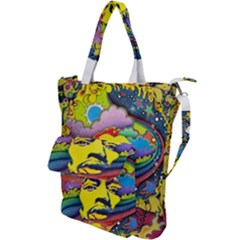 Psychedelic Rock Jimi Hendrix Shoulder Tote Bag