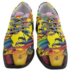 Psychedelic Rock Jimi Hendrix Women Heeled Oxford Shoes