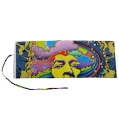 Psychedelic Rock Jimi Hendrix Roll Up Canvas Pencil Holder (s) by Jancukart