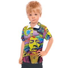 Psychedelic Rock Jimi Hendrix Kids  Polo Tee