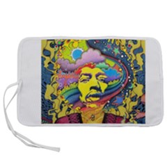 Psychedelic Rock Jimi Hendrix Pen Storage Case (l) by Jancukart