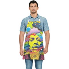 Psychedelic Rock Jimi Hendrix Kitchen Apron