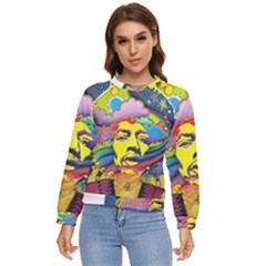 Psychedelic Rock Jimi Hendrix Women s Long Sleeve Raglan Tee