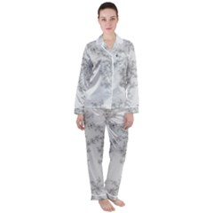 Mandelbrot Apple Males Mathematics Satin Long Sleeve Pajamas Set by Jancukart