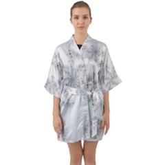 Mandelbrot Apple Males Mathematics Half Sleeve Satin Kimono 