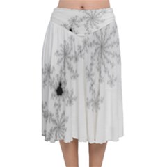 Mandelbrot Apple Males Mathematics Velvet Flared Midi Skirt