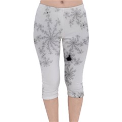 Mandelbrot Apple Males Mathematics Velvet Capri Leggings  by Jancukart