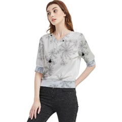 Mandelbrot Apple Males Mathematics Quarter Sleeve Blouse