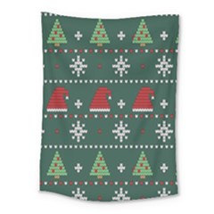 Beautiful Knitted Christmas Xmas Pattern Medium Tapestry