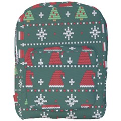 Beautiful Knitted Christmas Xmas Pattern Full Print Backpack by Jancukart