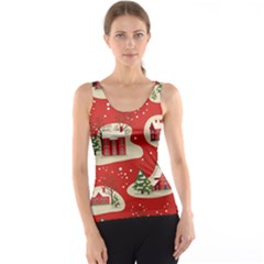 Christmas New Year Seamless Pattern Tank Top by Jancukart