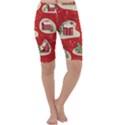 Christmas New Year Seamless Pattern Cropped Leggings  View1