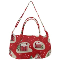 Christmas New Year Seamless Pattern Removal Strap Handbag by Jancukart