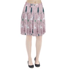 Winter Season Seamless Pattern Pleated Skirt by Jancukart