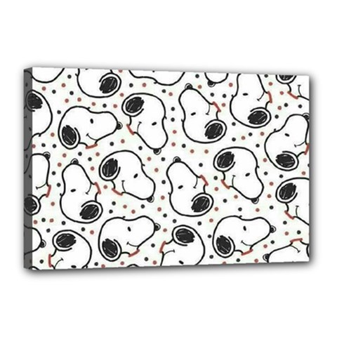 Dog Pattern Canvas 18  X 12  (stretched)