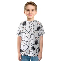 Dog Pattern Kids  Sport Mesh Tee