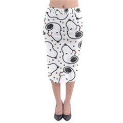 Dog Pattern Midi Pencil Skirt